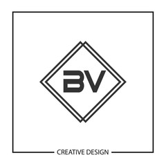 Initial Letter BV Logo Template Design Vector Illustration