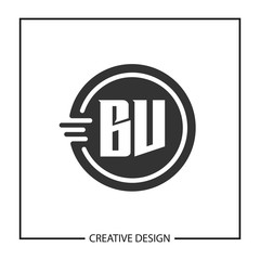 Initial Letter BV Logo Template Design Vector Illustration