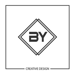 Initial Letter BY Logo Template Design Vector Illustration