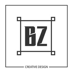 Initial Letter BZ Logo Template Design Vector Illustration