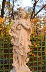 Statue of goddess Ceres in Summer Garden.