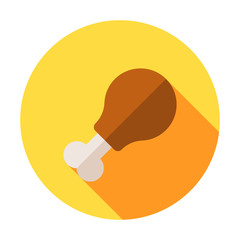Chicken thighs icon, vector fried chicken icon, isolated chicken legs. breast