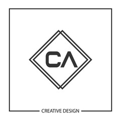 Initial Letter CA Logo Template Design Vector Illustration