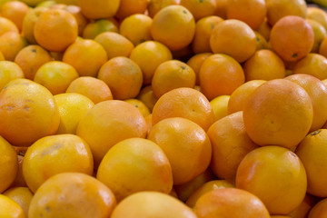 Fruit on the counter. Oranges
