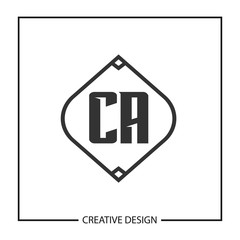 Initial Letter CA Logo Template Design Vector Illustration