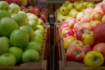 Fruit on the counter. Apples
