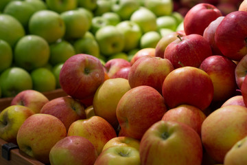 Fruit on the counter. Apples