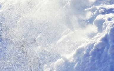 Obraz premium snow sunlight's fountain a grain of snow