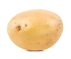 Fresh potato isolated on white background  with clipping path