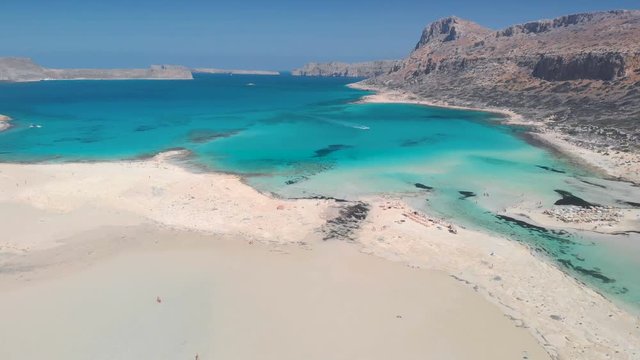 Balos lagoon on Crete island with azure clear water, Greece, Europe. Crete is the largest and most populous of the Greek islands. 