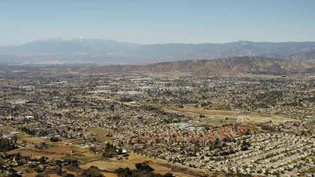Aerial view of Coachella Valley Palm Springs USA