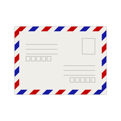 Empty postcard template. Vector illustration