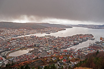 Bergen Norway as a great winter city view