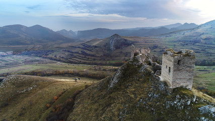Fototapeta na wymiar Transylvania Mountains with Castle