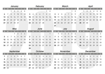 Calendar 2019 template