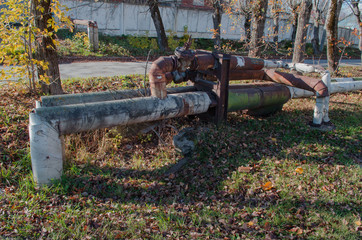 heating in the fall of rusty pipes