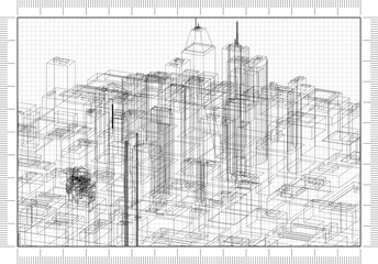 City Concept Architect Blueprint 