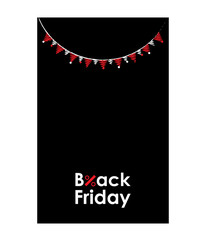 black friday advertising banner, business promotional tag