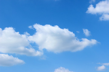 Clouds formation clear blue sky