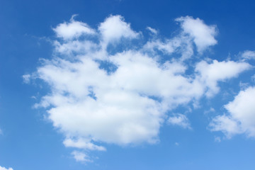 Clouds formation clear blue sky