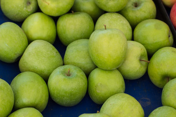 fruit food concept green apple background texture