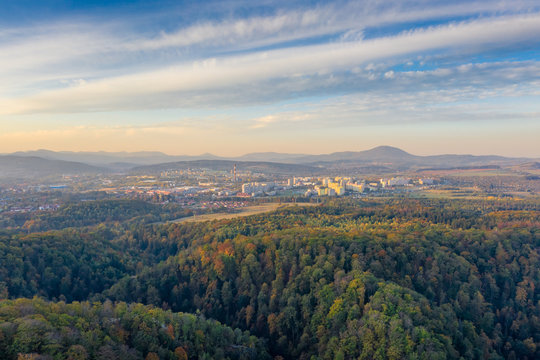 Wałbrzych panorama aerial view