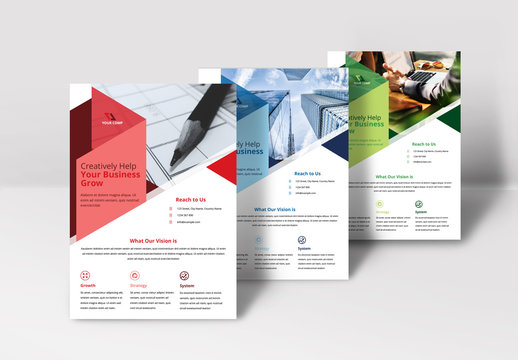 Flyer Layout with Diagonal Elements