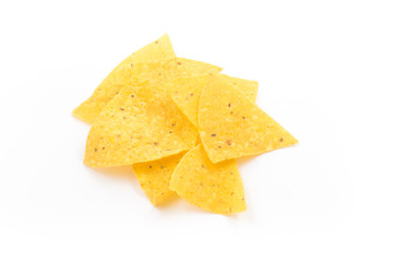 Naklejka premium Pile of Tortillas. Nachos chips