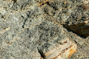 Natural stones and rock fragments on the mountain slopes near the Black Sea as an original and...