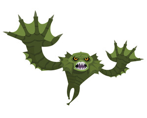 fish swimming lagoon monster