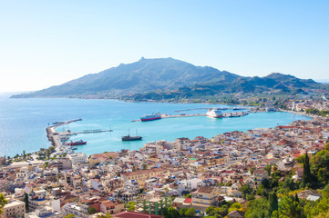 Obraz premium View on Zakynthos City, Greece