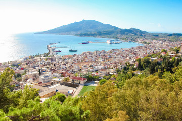 View on Zakynthos City, Greece