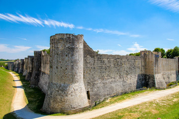Fototapeta na wymiar Historic Walls of Provins, Seine et Marne, France