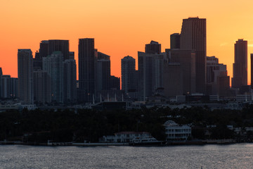 Miami Downtown view from MIami Beach