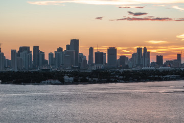 Obraz premium Miami Downtown view from MIami Beach