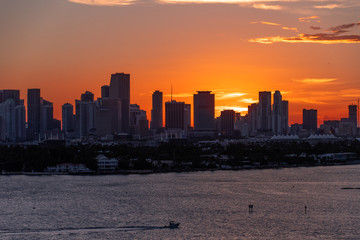 Miami Downtown view from MIami Beach