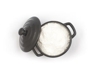 Polvilho Azedo in a Bowl. A kind of cassava flour