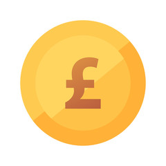 French Franc coin icon , flat vector illustration with sign of Franc isolated on white