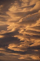 sunset with majestic cloudscape