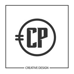 Fototapeta premium Initial Letter CP Logo Template Design Vector Illustration