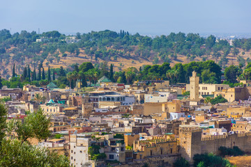 Fototapeta na wymiar Cityscape of Fez, Morocco