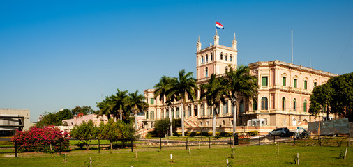 Presidential Palace in Asuncion, Paraguay. It serves as a workplace for the President and the government of Paraguay. - obrazy, fototapety, plakaty