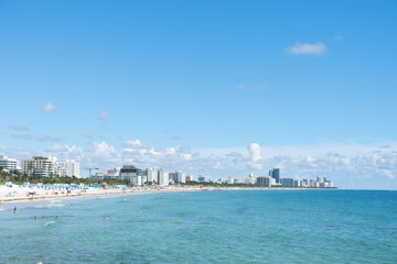 Fototapeta na wymiar The Never Ending Beach of Miami Beach
