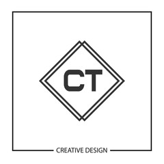 Initial Letter CT Logo Template Design Vector Illustration