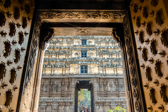 Entrance gates of Sri Jalakandeswarar Temple in Vellore.
