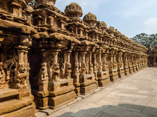 View of Kailasanathar Temple in Kanchipuram, India.