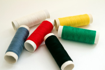 Coils of thread in the shape of the flag of Germany