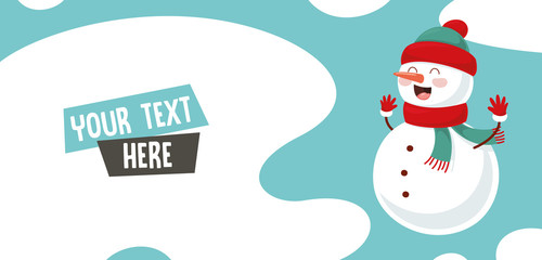 Vector Illustration Of Snowman