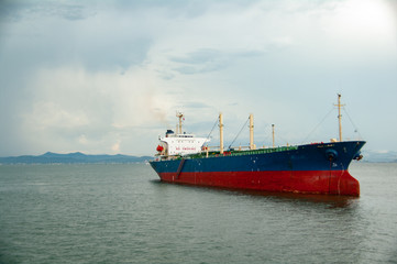 Oil tanker in the sea near Vietnam