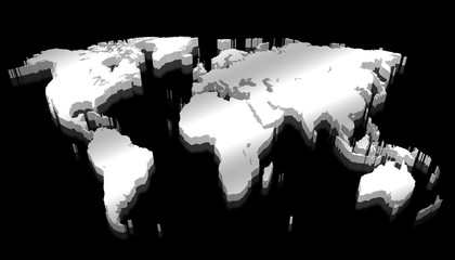 3D world map